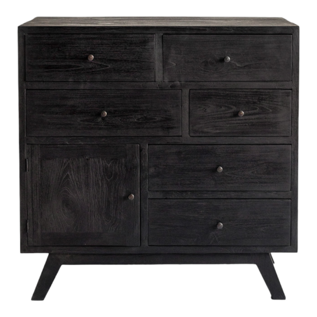 Bronia Solid Teak Wood Chest Of 7 Drawers