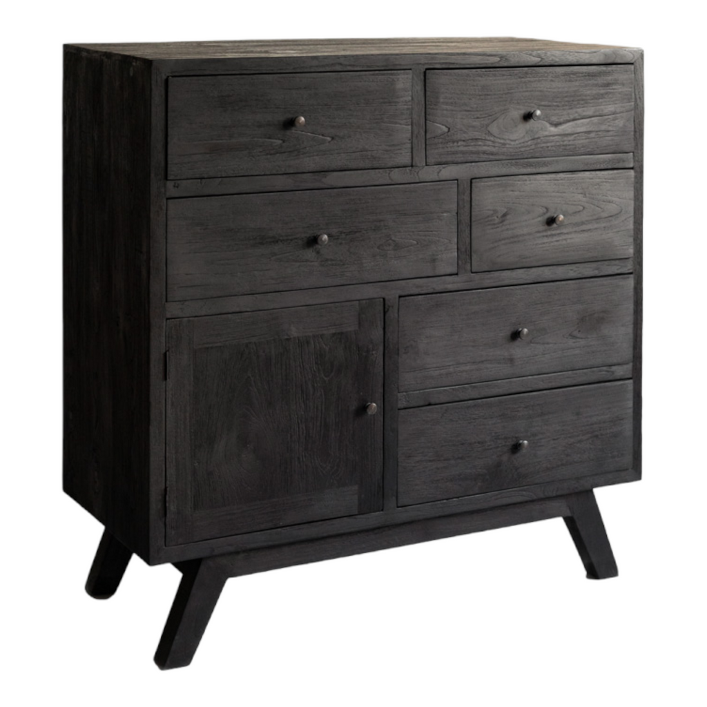 Bronia Solid Teak Wood Chest Of 7 Drawers