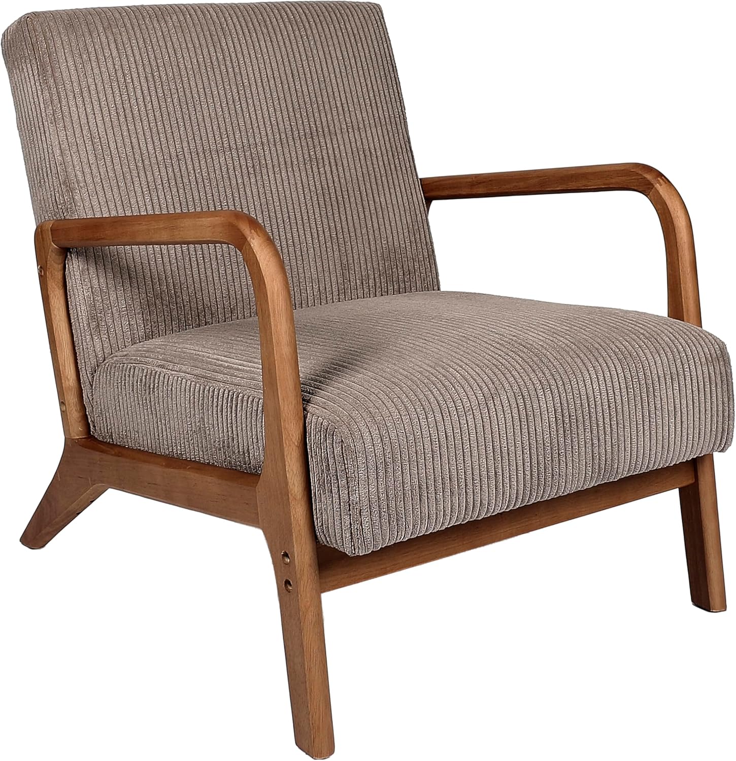 HOME DECO FACTORY, HD0348, Fauteuil Salon Cotele Scott Taupe, Softness, Mobilier, Assise, canapé et Fauteuil, 64,5x75x83,5 cm, Hauteur Assise 43 cm, Taupe