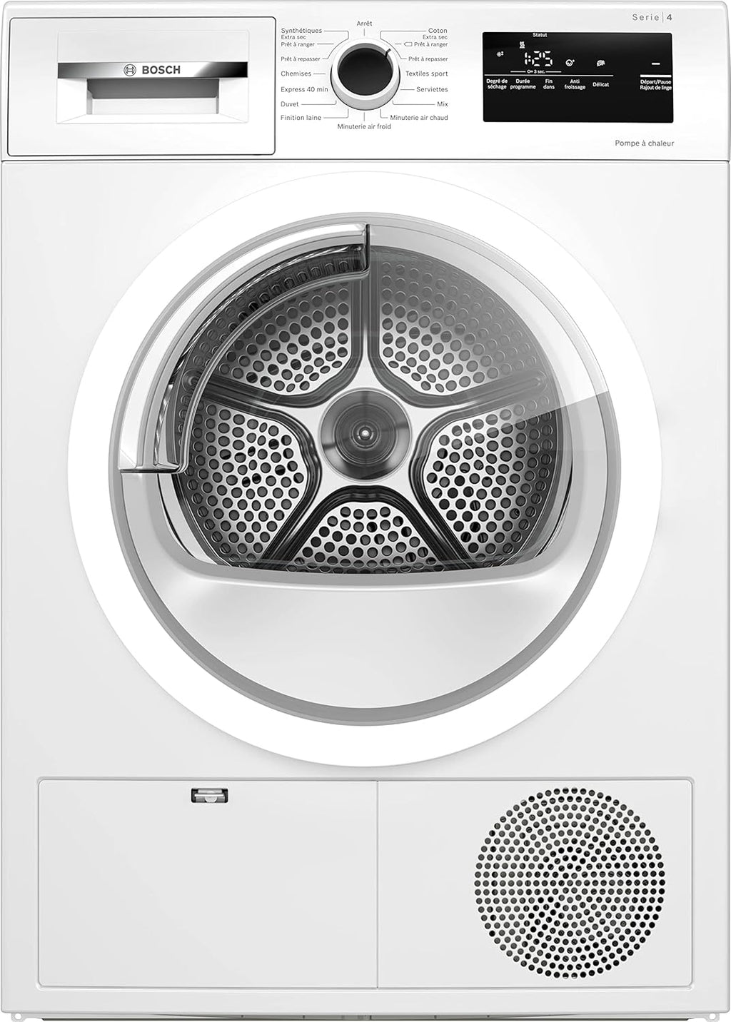Bosch Electroménager Sèche-linge pompe à chaleur WTH83V13FR - Série 4-8 kg - 112 L - Design AntiVibration - Blanc, Blanche