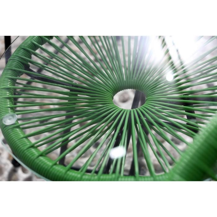 ACAPULCO - Ensemble de 2 fauteuils et table basse vert
