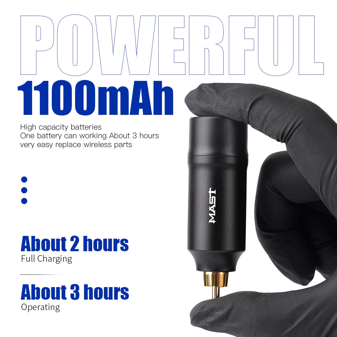 Kit de Bolígrafo de Tatuaje Mast S9 con Motor sin Núcleo y Potente