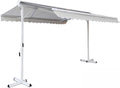 Oviala Store Double Pente avec Coffre 3 x 4 m en Aluminium écru