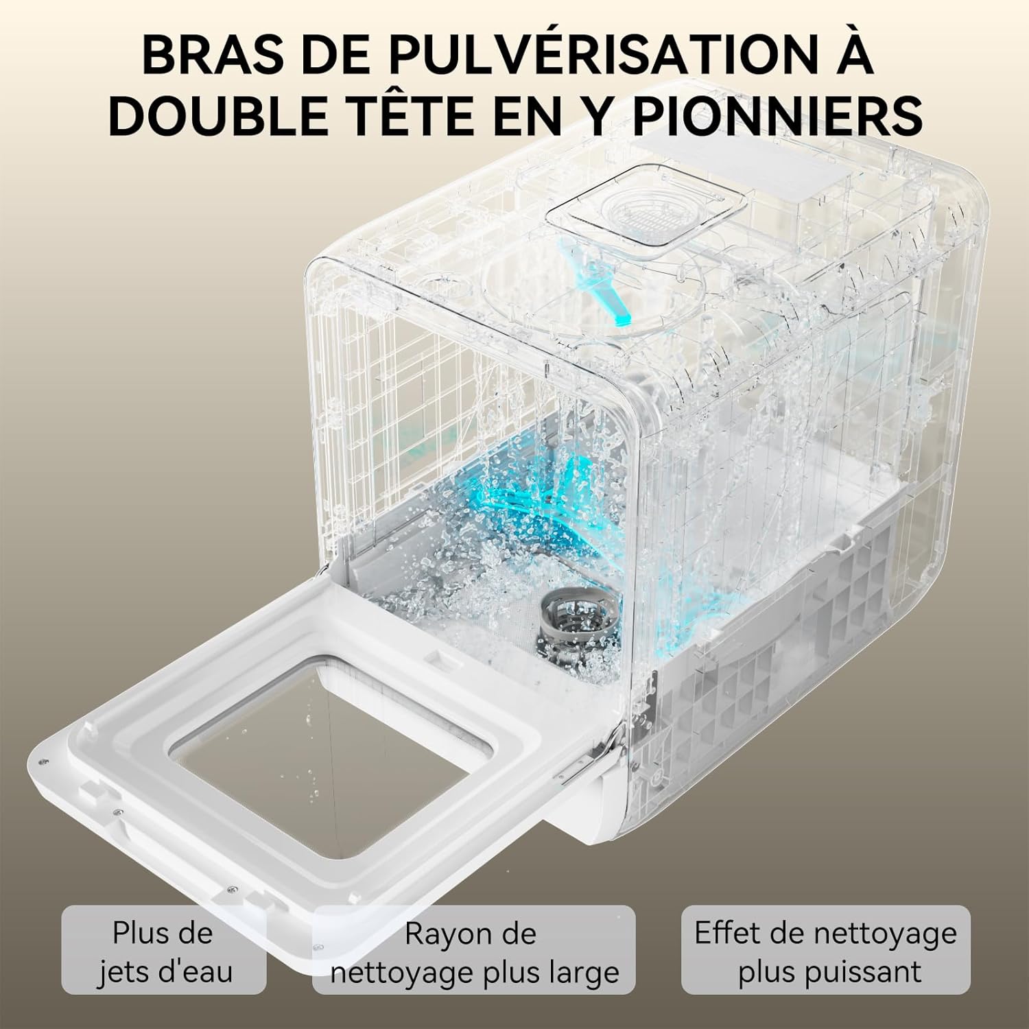 Mini lave-vaisselle de table, 6+1 Programmes de lavage, 5 Couverts et réservoir d'eau de 5L
