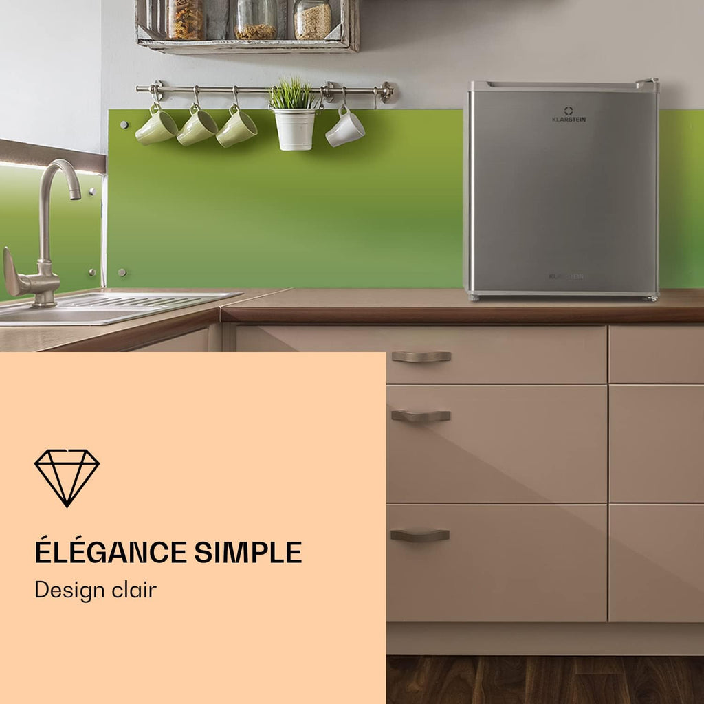 Klarstein Mini Congelateur Armoire, Petit Congélateur pour la Chambre et la Maison, Mini congélateur 33L, Congelateur Petite Taille avec Etagère, Econome en Energie, Appareil à glaçons et Grattoir