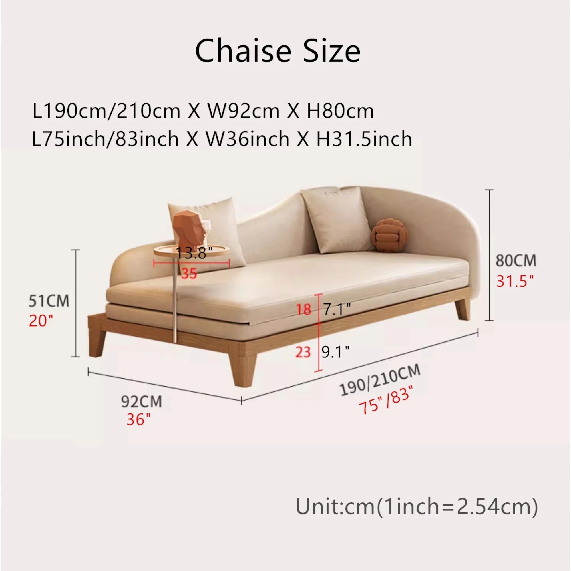 Nismaaya Marten Lounge Chaise Sofa Bed