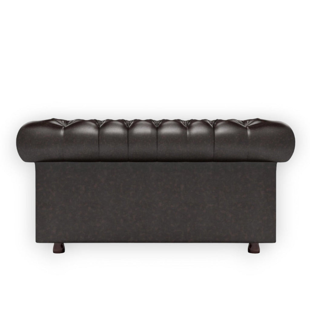Nismaaya Camryn Traditional Chesterfield 2 Seater Sofas Dark Brown