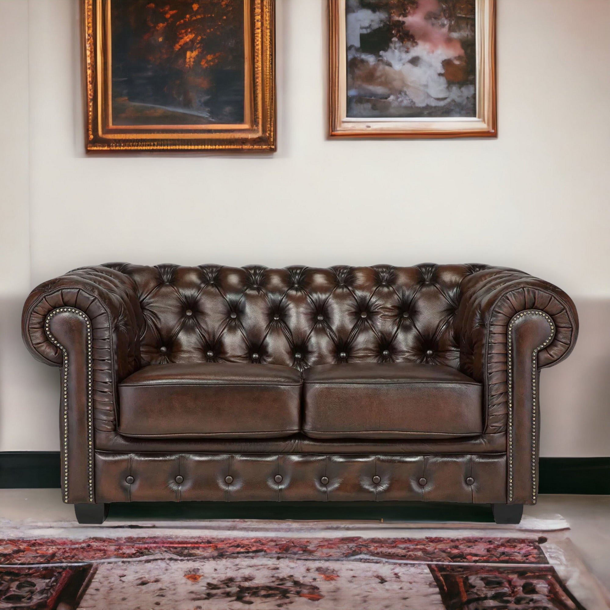 Nismaaya Camilla Traditional Chesterfield 2 Seater Sofas