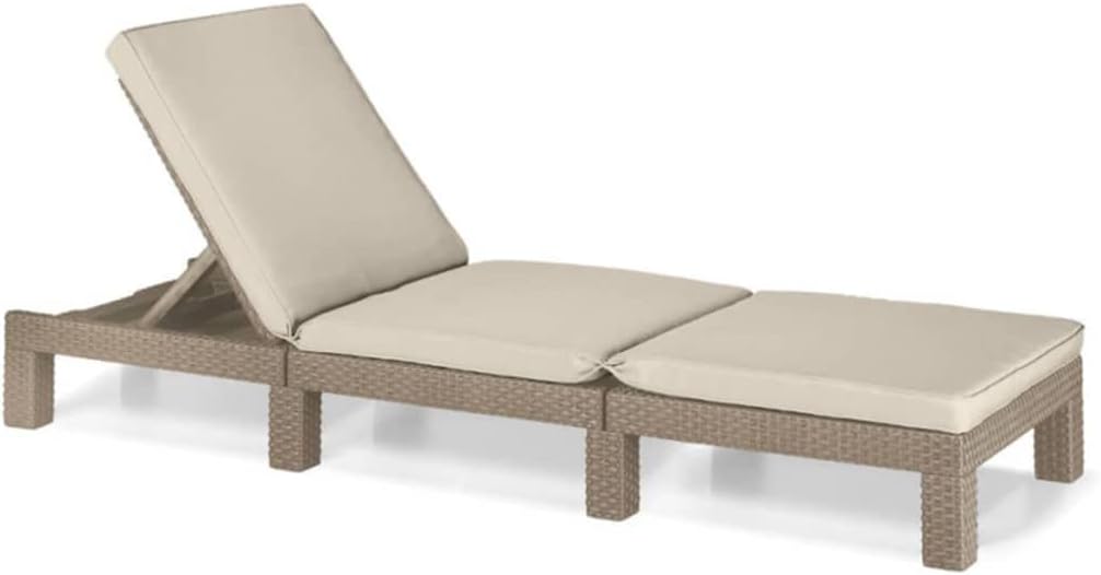 Allibert - Chaise Longue Daytona SL, 22 x 195 x 65 cm, Beige (Cappuccino)