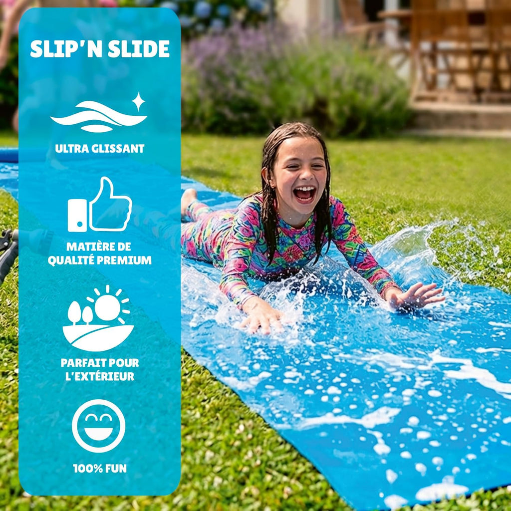 Ventriglisse Géant XXL Officiel 10 Mètres | Tapis de Glisse Qualité Premium | Slip'n Slide | Jeu Eau Plein Air | + Epais | + Rigide | + Rapide | 100% Fun | House Party | Eté | OriginalCup