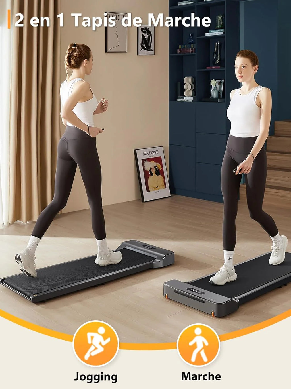 Walkingpad Z1 tapis de marche pliable, LED, télécommande, vitesse 1–6km/h