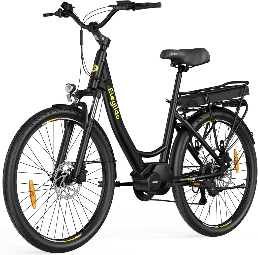 Eleglide C2 Vélo Électrique Adulte, 100Km Autonomie, Batterie Amovible, Freins Hydrauliques, Suspension Avant, 7 Vitesses, Vélo électrique à Moteur Central, Confortable pour Ville/Trekking