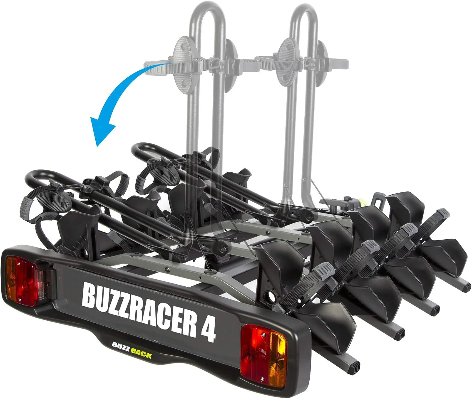 BUZZRACER 4 porte-vélos attelage plateforme, stable et facile à installer
