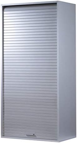 SIMMOB Meuble Haut de Cuisine Imitation Alu 3 Etagères 60 x 123,6 x 35 cm