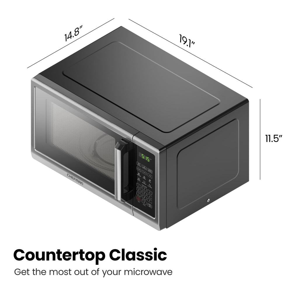 Chefman Microondas de Encimera Stainless Essentials