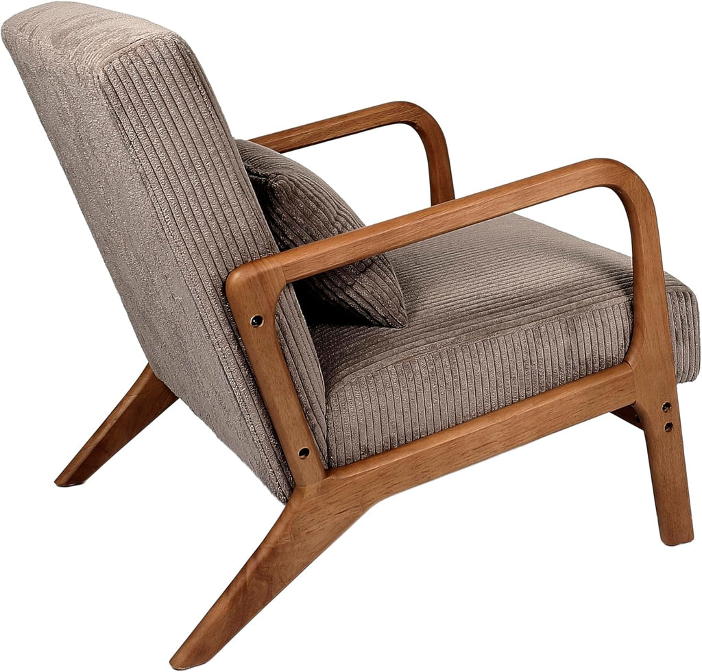 HOME DECO FACTORY, HD0348, Fauteuil Salon Cotele Scott Taupe, Softness, Mobilier, Assise, canapé et Fauteuil, 64,5x75x83,5 cm, Hauteur Assise 43 cm, Taupe
