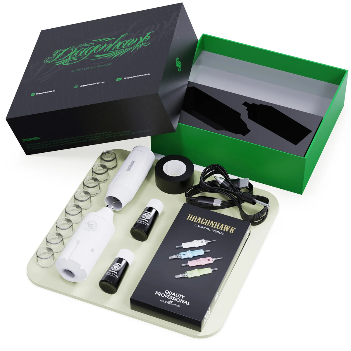 Kit de Inicio Dragonhawk S1 Máquina de Tatuaje en Forma de Bolígrafo