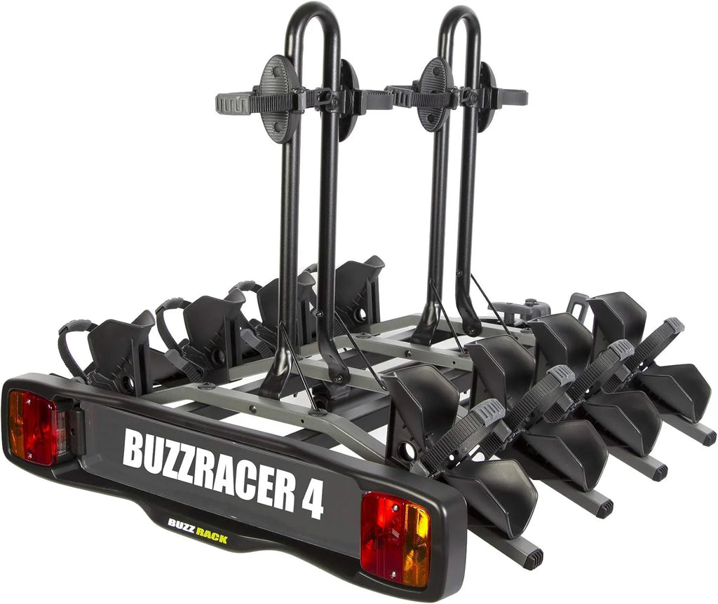 BUZZRACER 4 porte-vélos attelage plateforme, stable et facile à installer