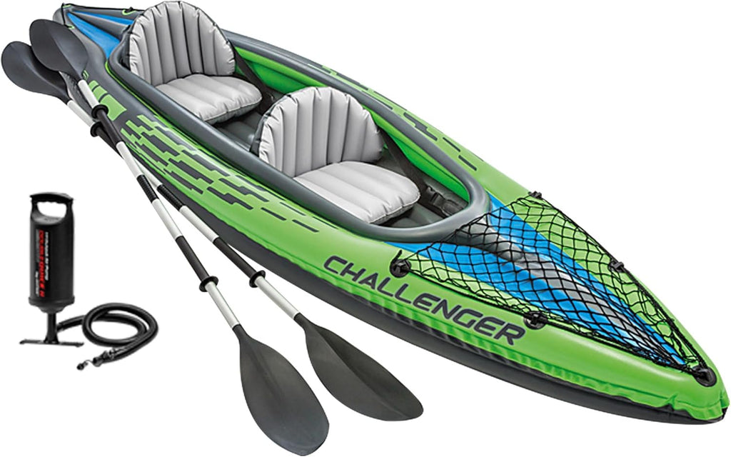 Intex Challenger K2 Bateau gonflable – Kayak gonflable – 351 x 76 x 38 cm – 3 pièces