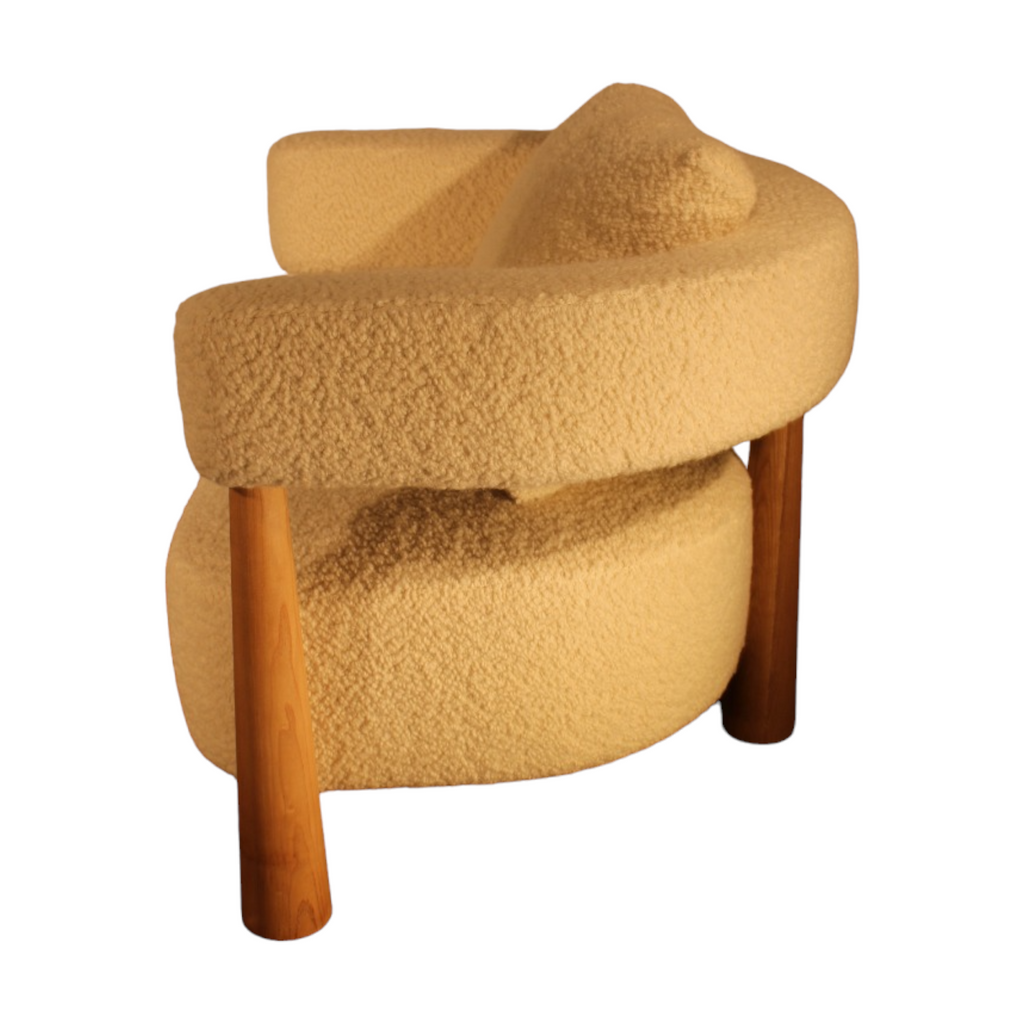 Faber 3+1+1 Seater Oak Wood Sofa