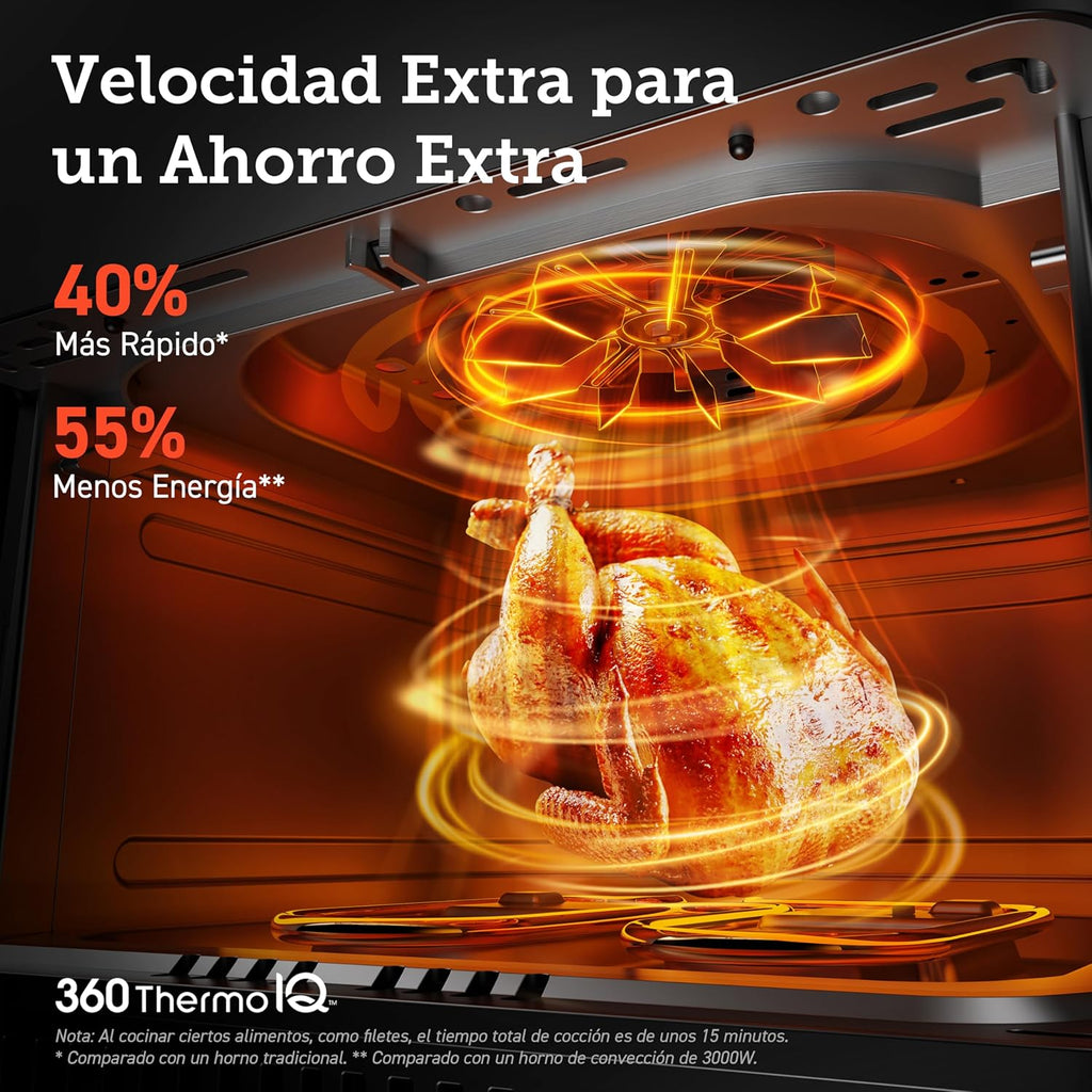 COSORI Freidora Inteligente Sin Aceite 6.4L, Freidora de Aire con Doble Calentamiento, Sin Revolver ni Precalentar, con Recetas en Español y 12 Programas, Gris Oscuro, Modelo CAF-P583S