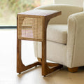 Helen Teak Wood & Rattan Side Table