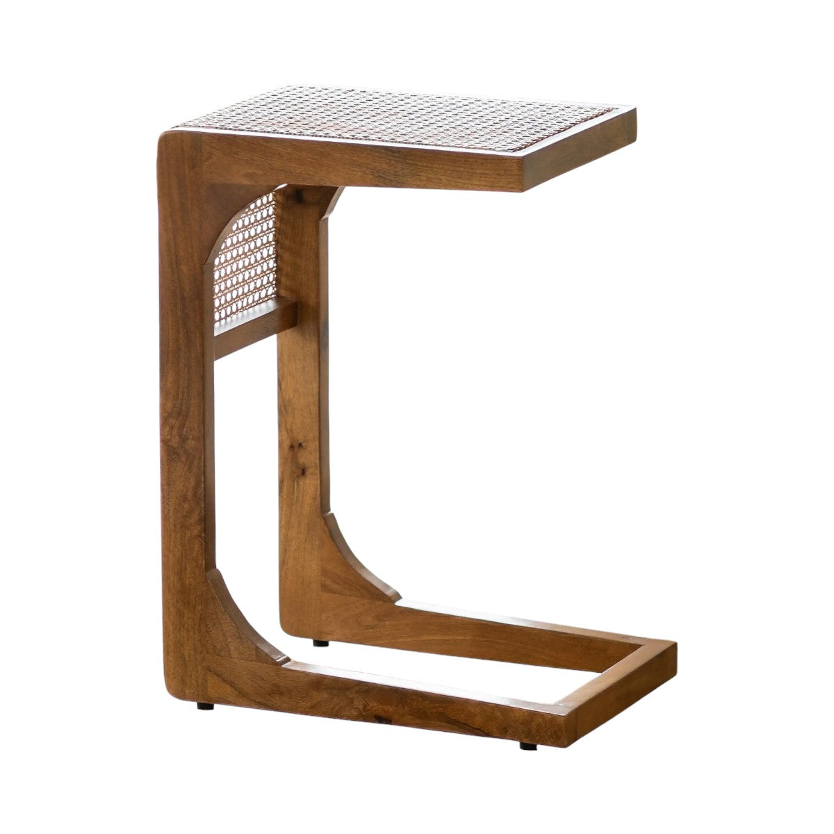 Helen Teak Wood & Rattan Side Table