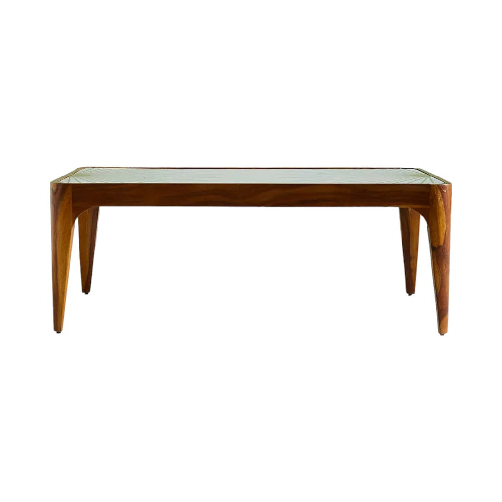 Mare Brass Starburst Rectangular Coffee Table