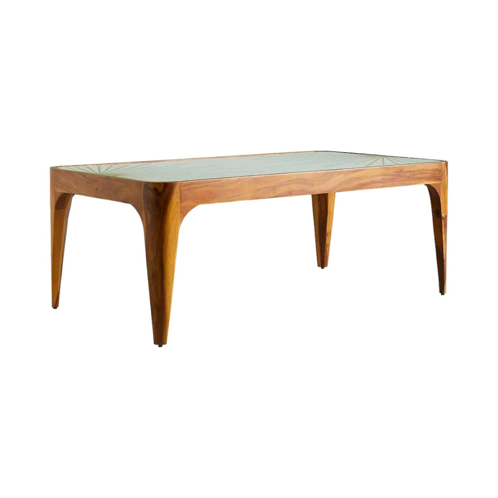Mare Brass Starburst Rectangular Coffee Table