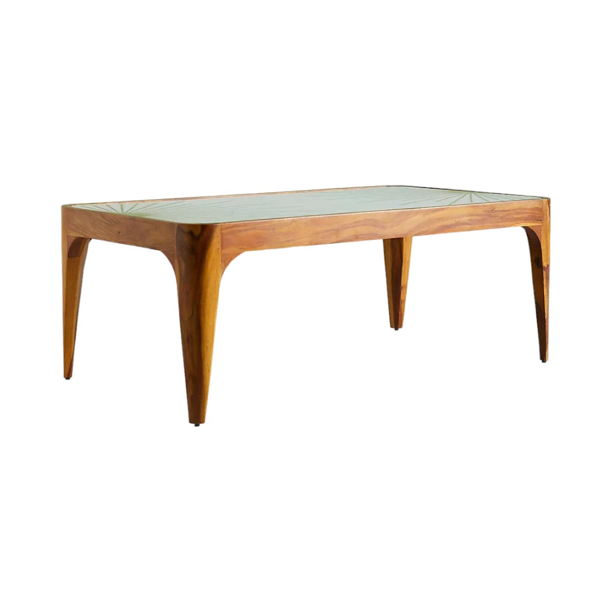 Mare Brass Starburst Rectangular Coffee Table