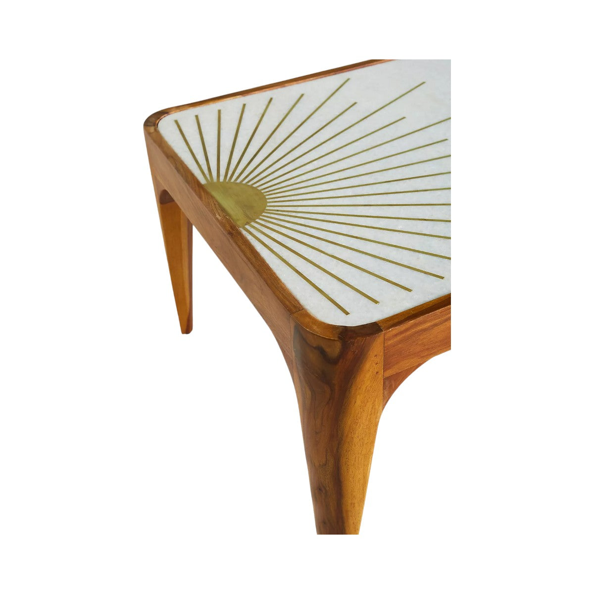 Mare Brass Starburst Rectangular Coffee Table