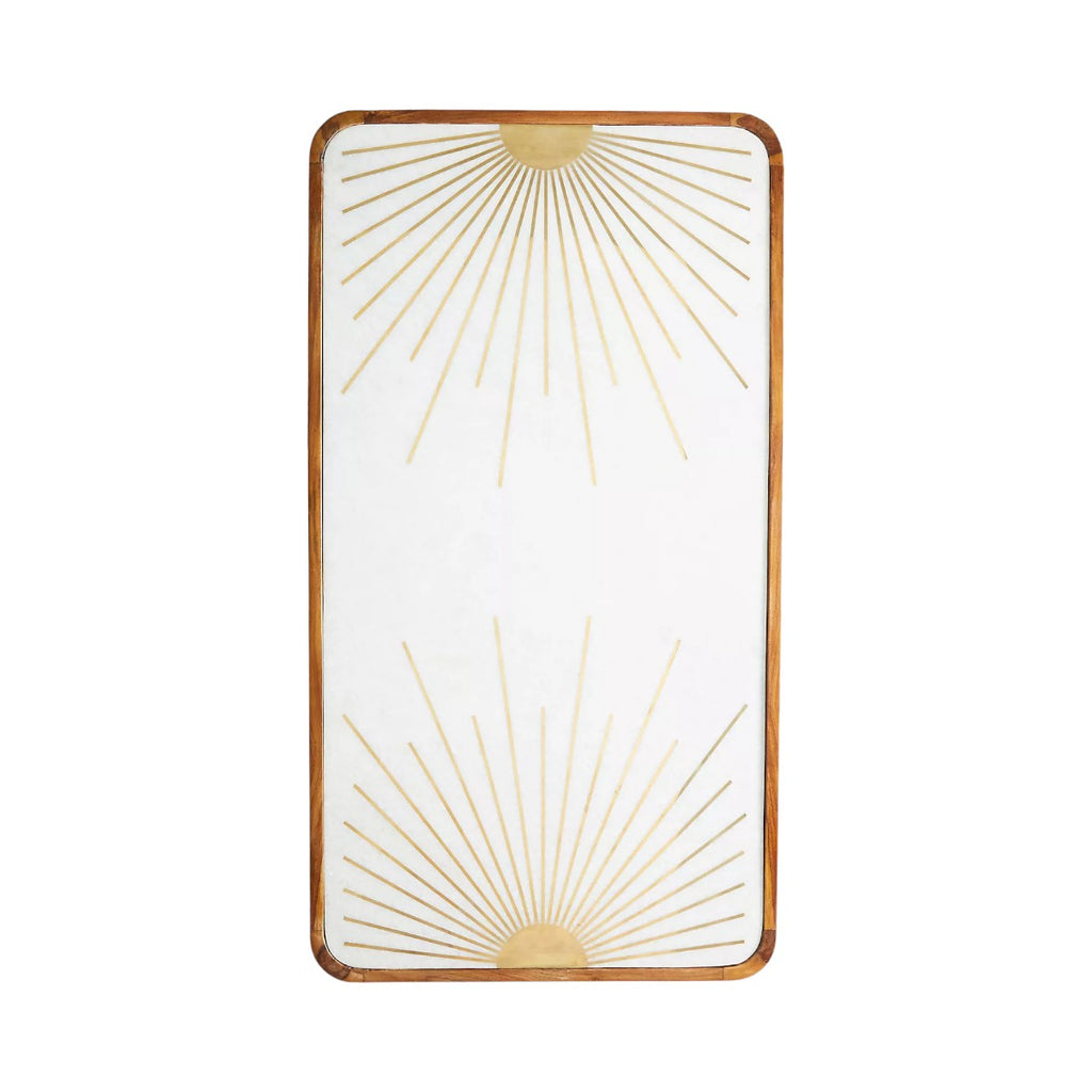 Mare Brass Starburst Rectangular Coffee Table