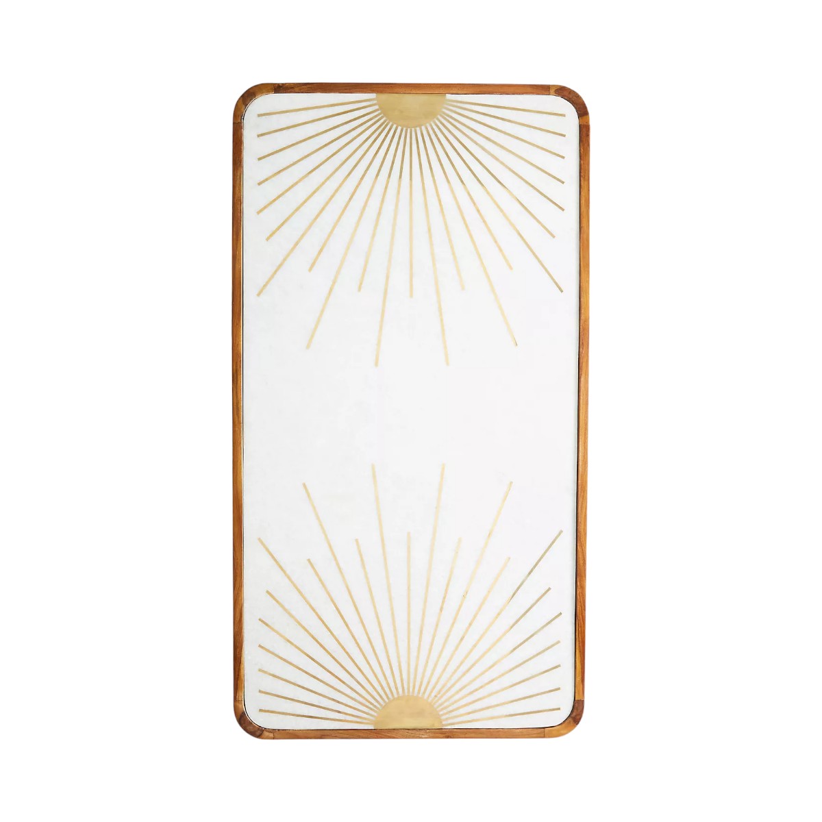 Mare Brass Starburst Rectangular Coffee Table