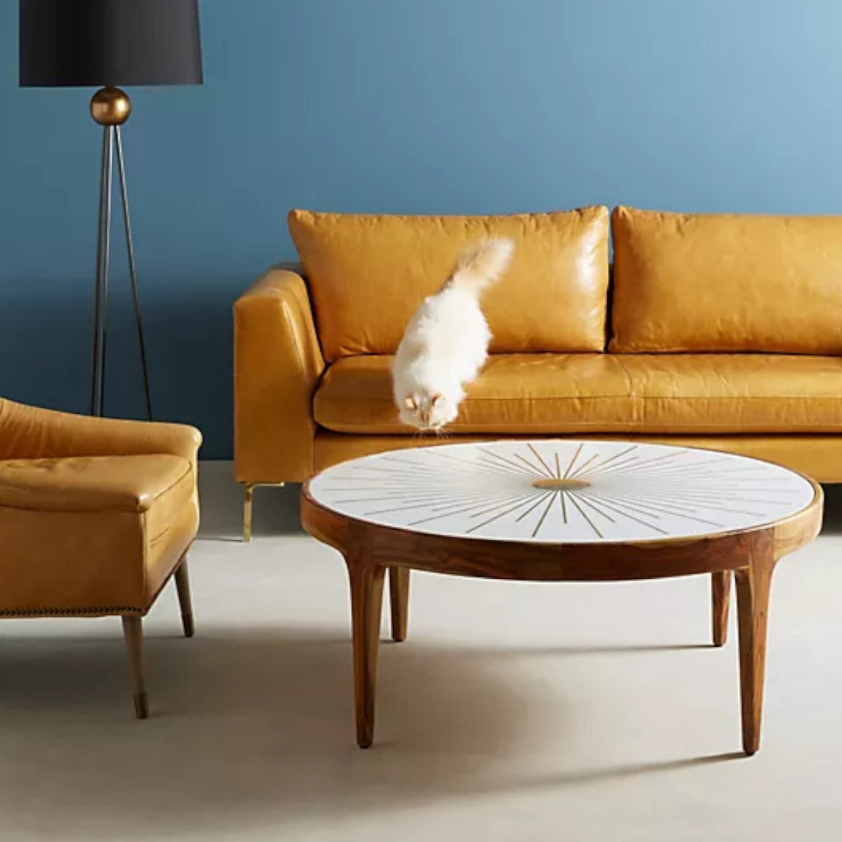 Marek Brass Starburst Round Coffee Table
