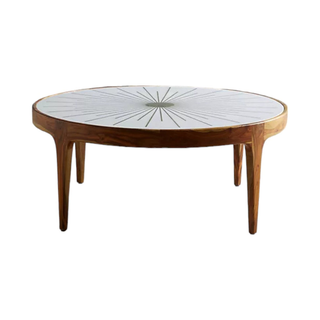 Marek Brass Starburst Round Coffee Table