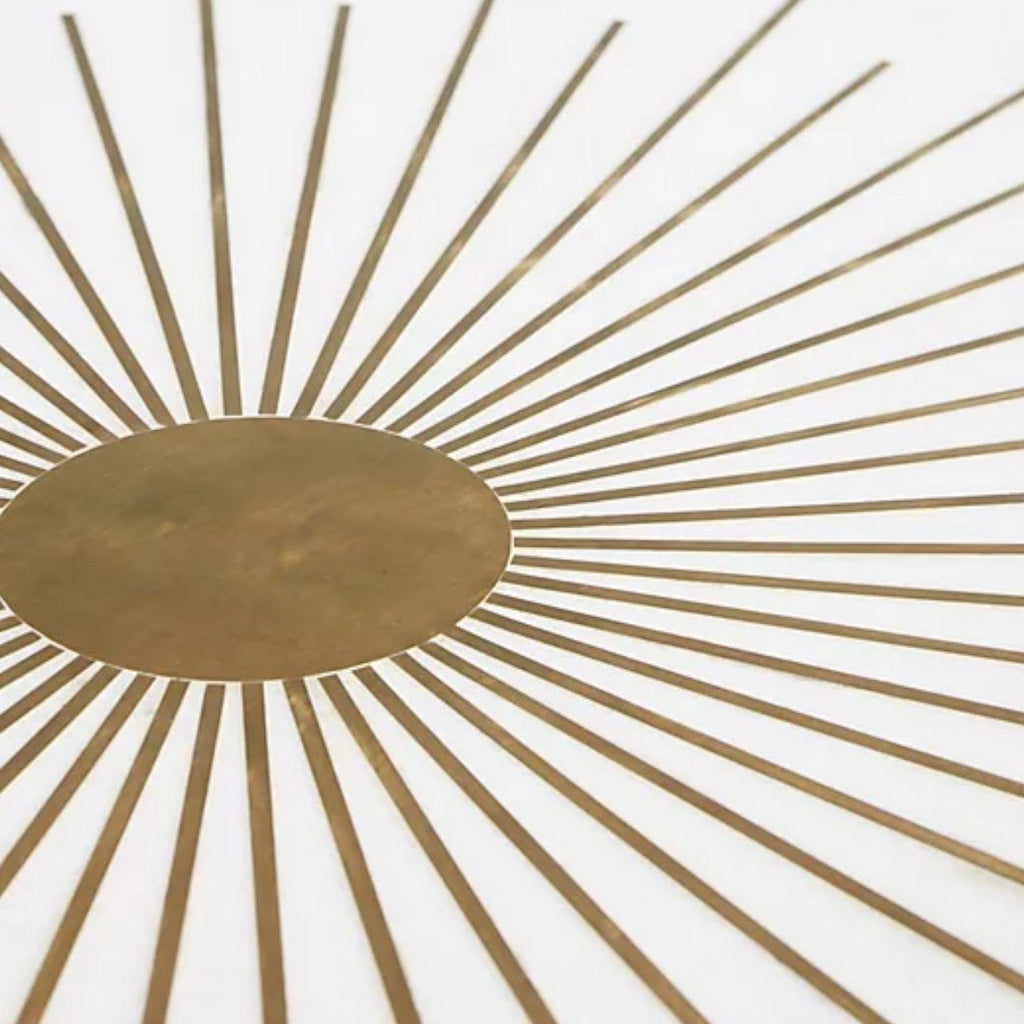 Marek Brass Starburst Round Coffee Table