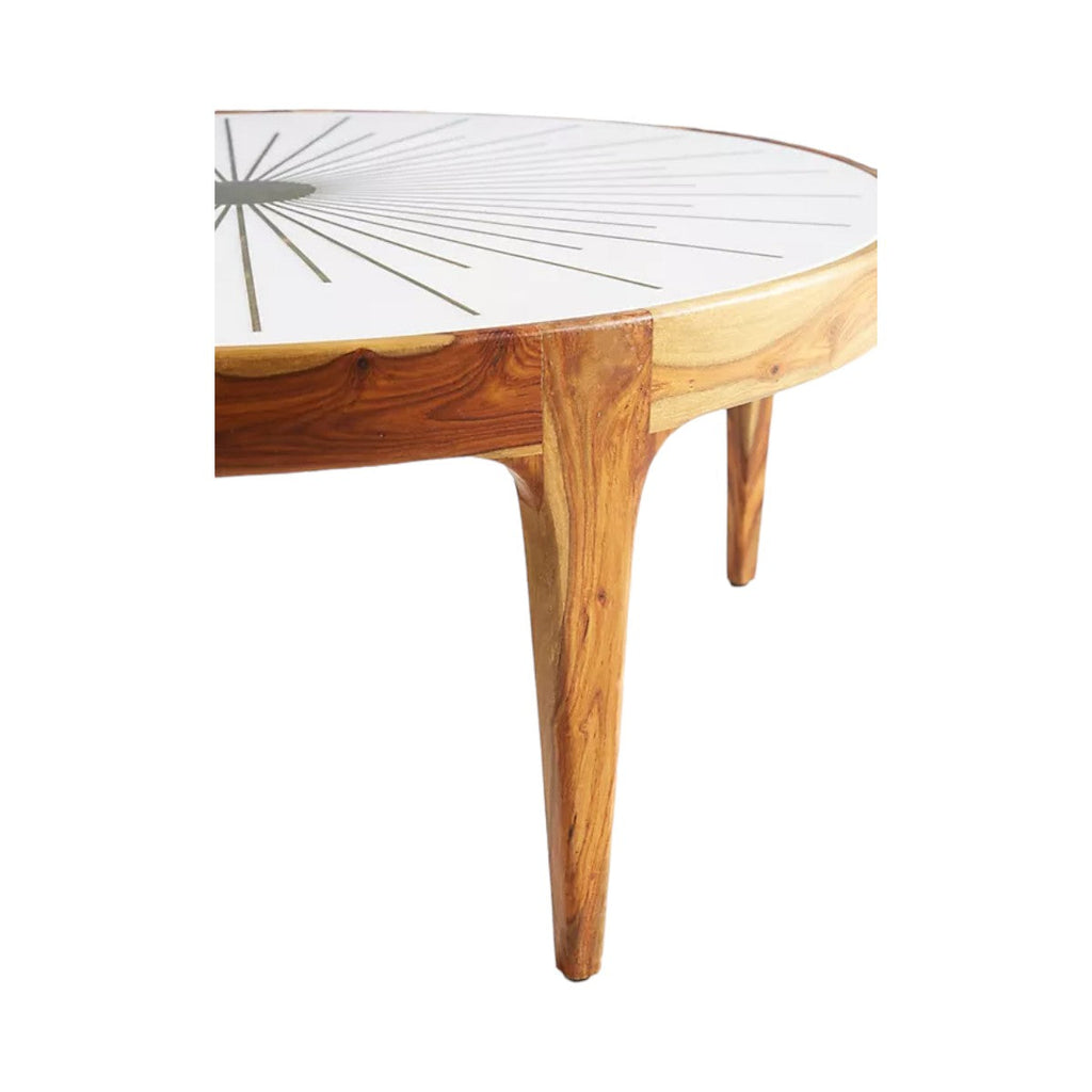 Marek Brass Starburst Round Coffee Table