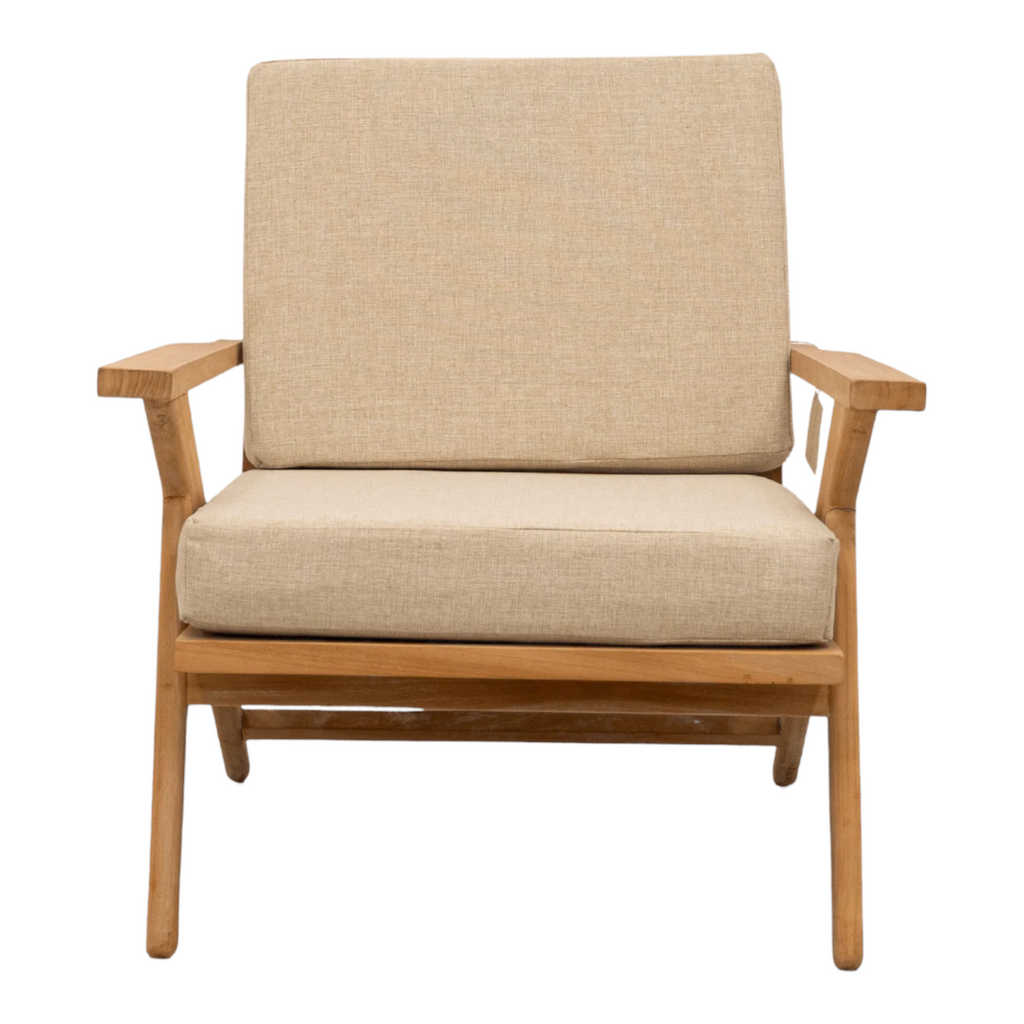 Morna Solid Teak Wood Lounge Chair