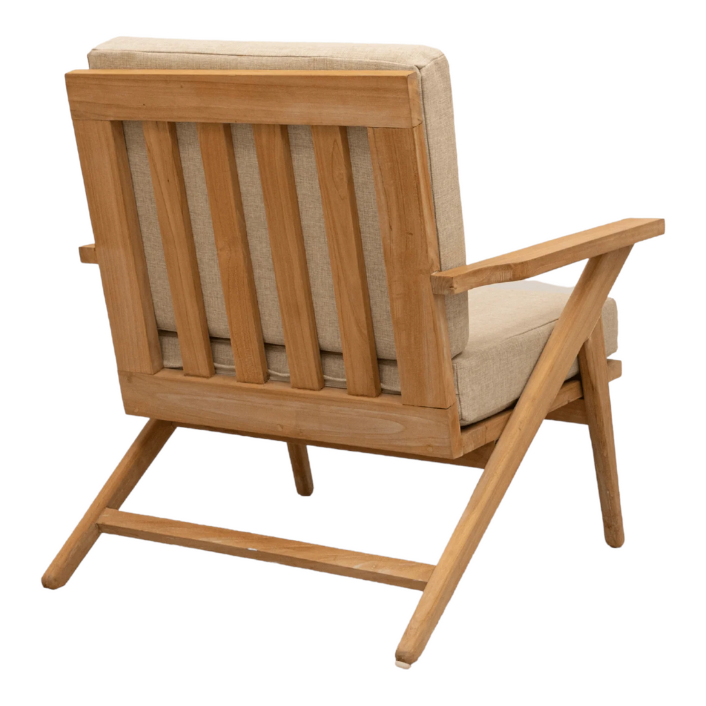 Morna Solid Teak Wood Lounge Chair