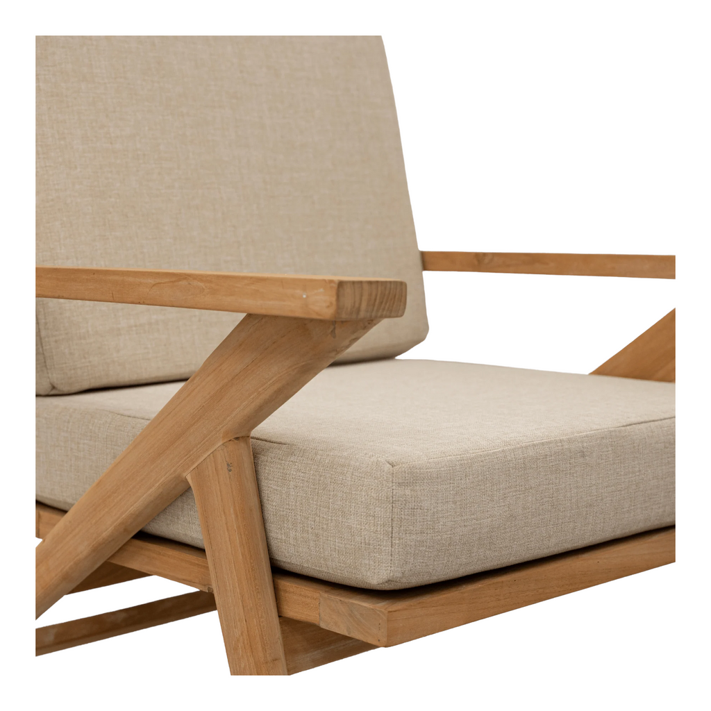Morna Solid Teak Wood Lounge Chair