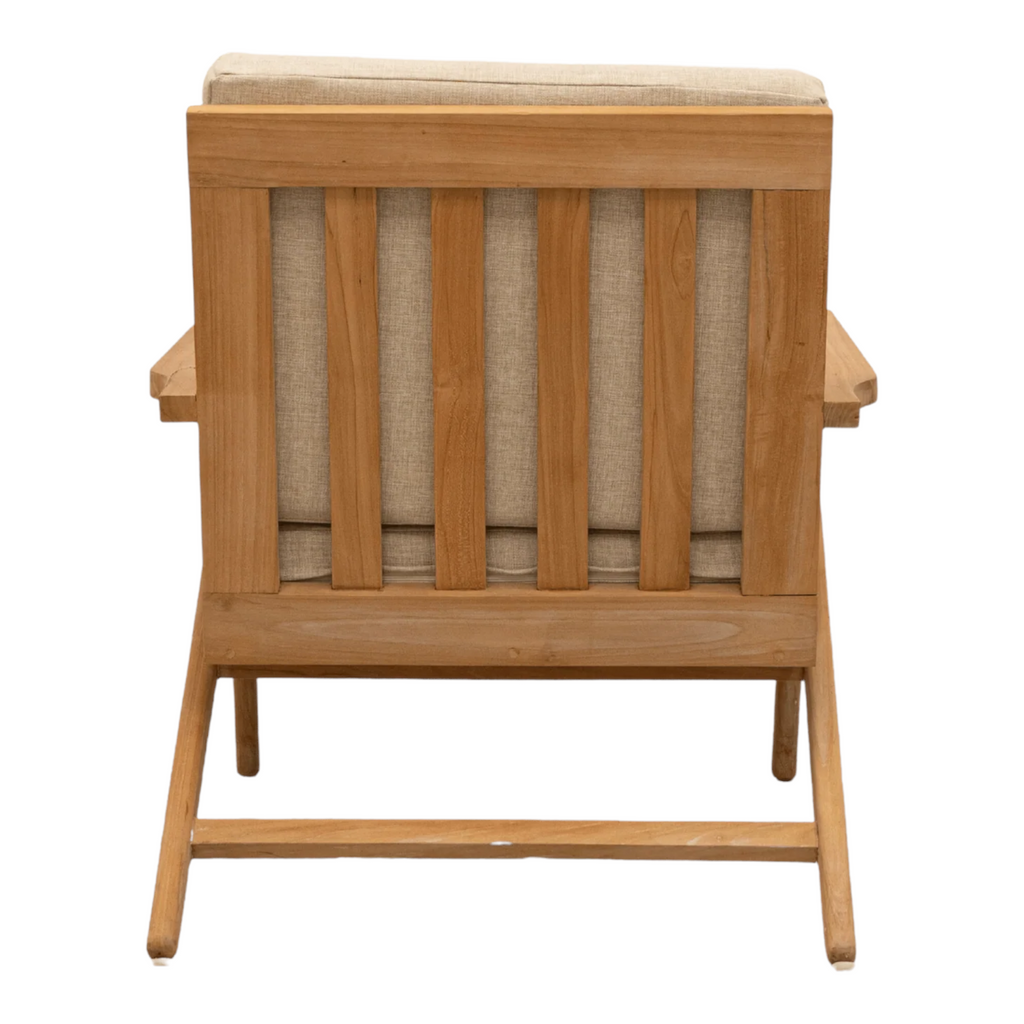 Morna Solid Teak Wood Lounge Chair