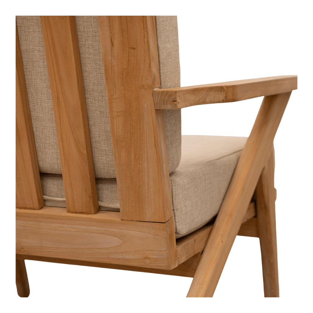 Morna Solid Teak Wood Lounge Chair