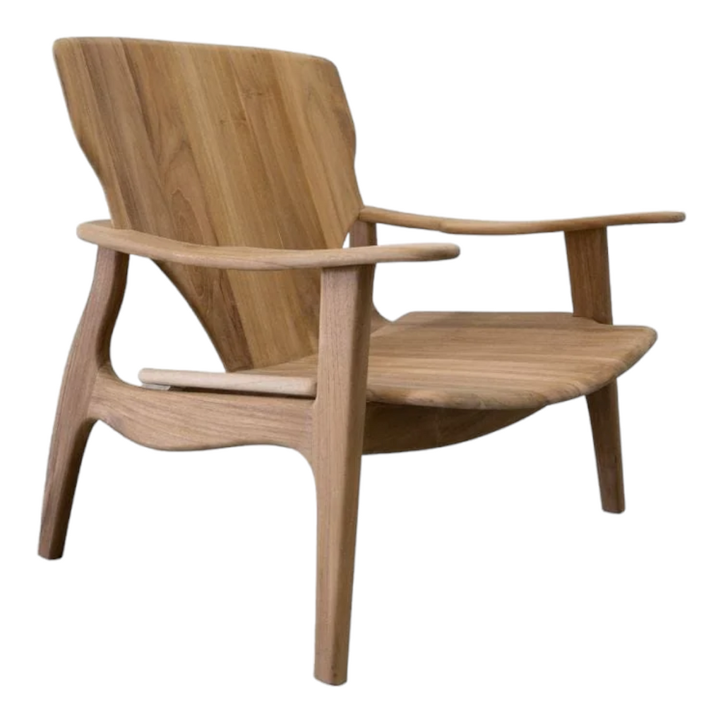 Morris Solid Teak Wood Lounge Chair