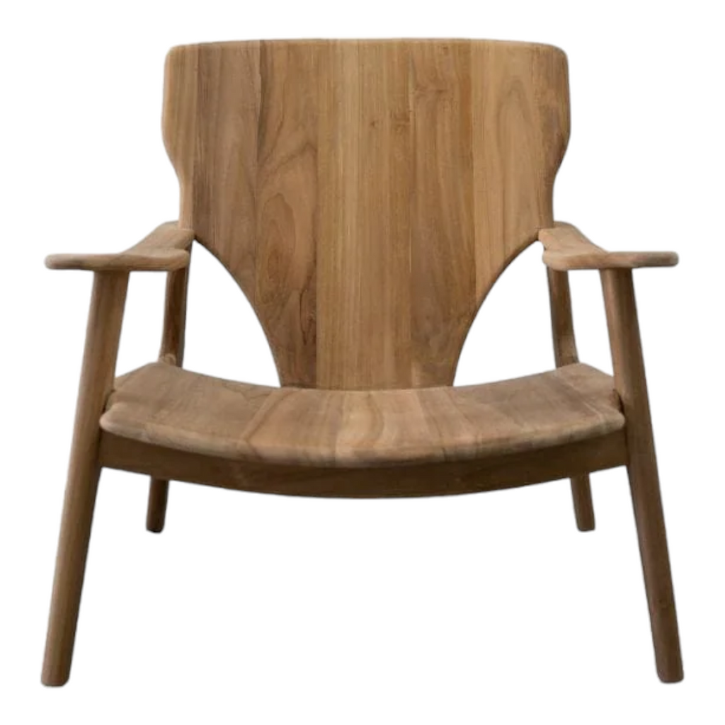 Morris Solid Teak Wood Lounge Chair