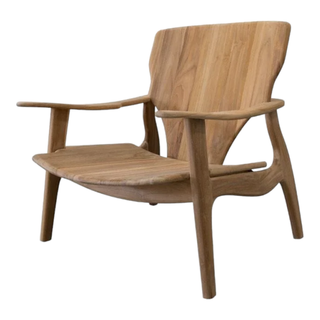 Morris Solid Teak Wood Lounge Chair