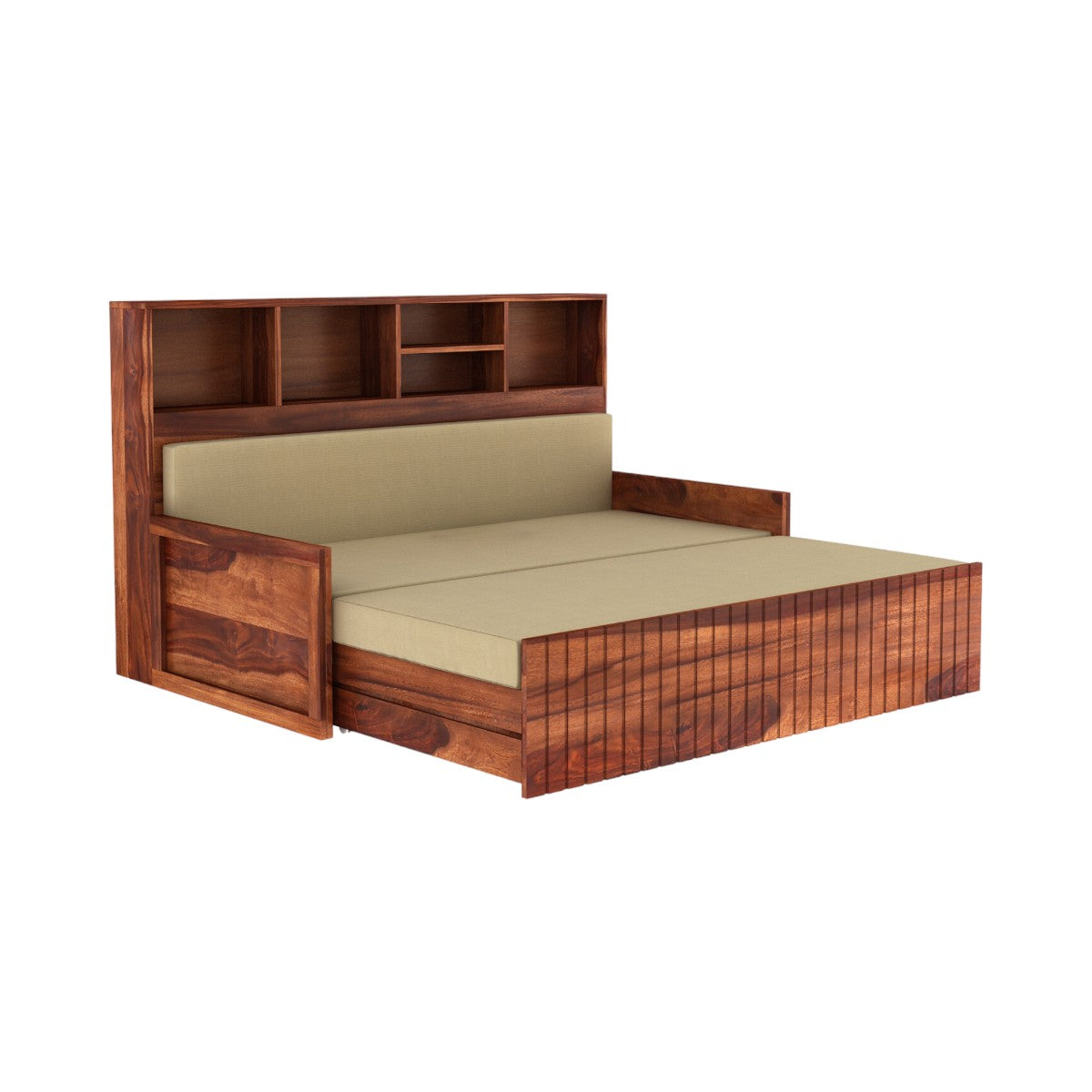 Nismaaya Naida 3 Seater Sofa Cum Bed Solid Sheesham Wood