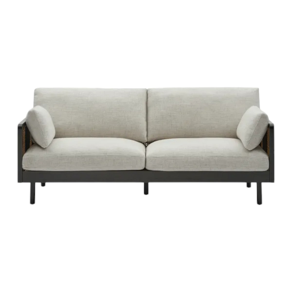 Neci Solid Teak Wood & Rattan 3 Seater Sofa