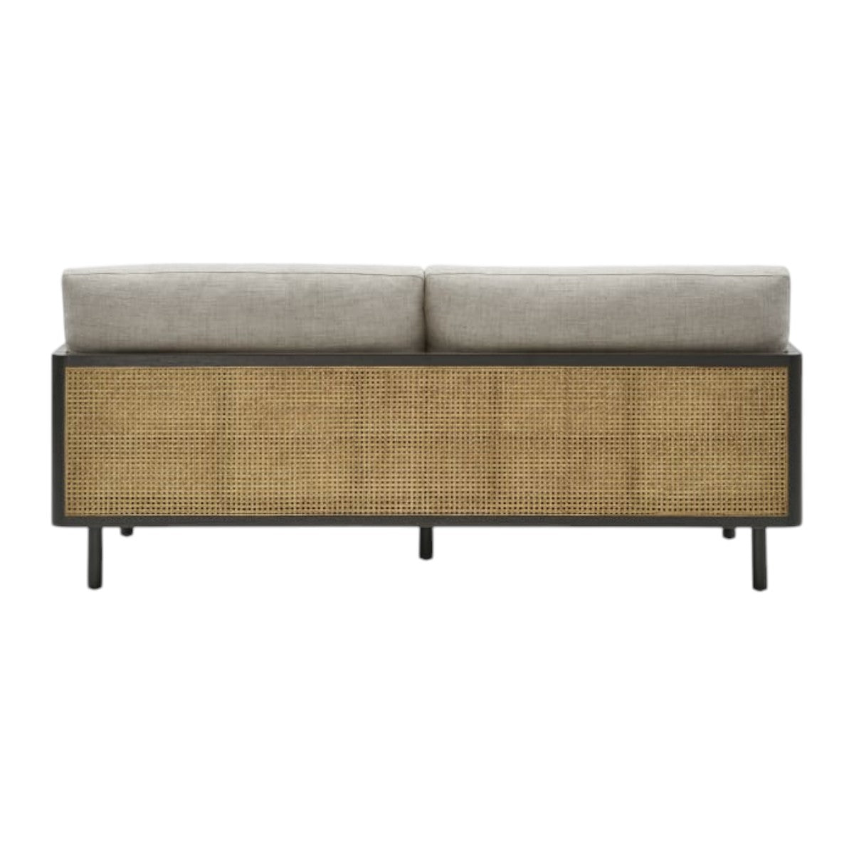 Neci Solid Teak Wood & Rattan 3 Seater Sofa
