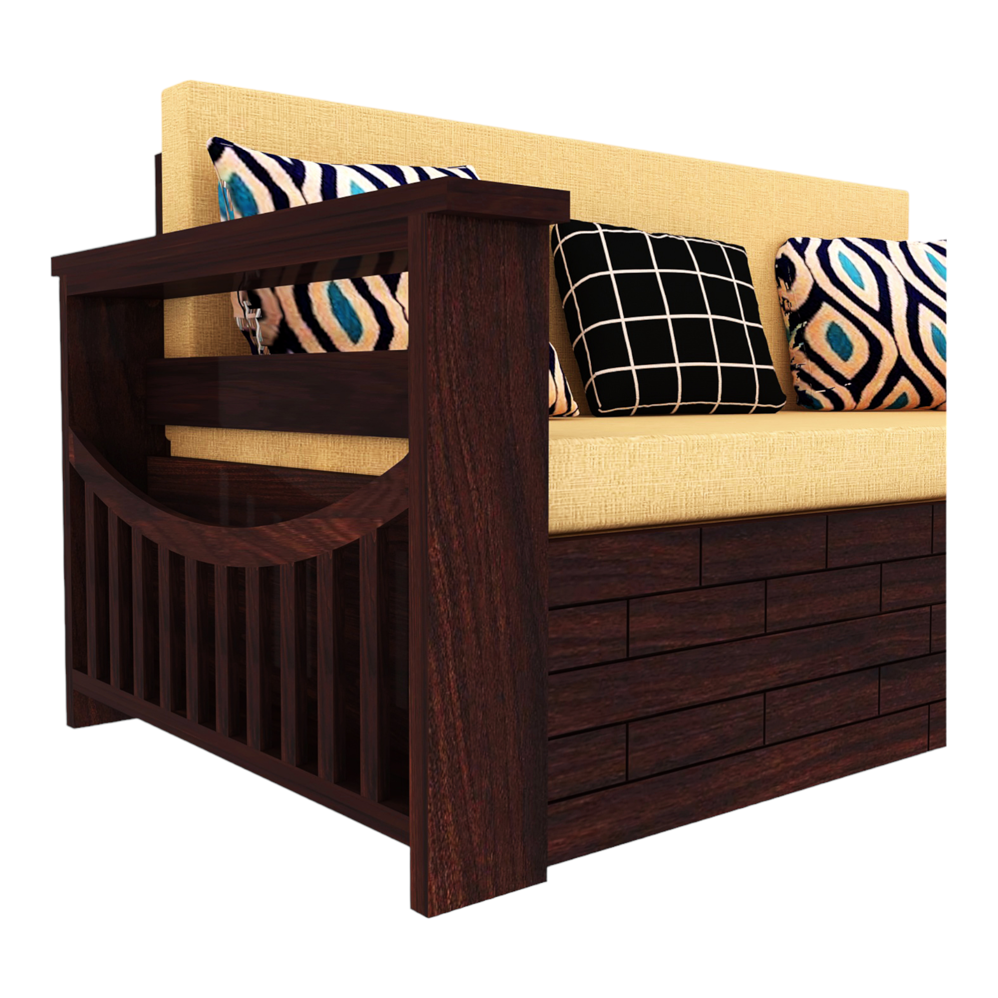 Nismaaya Indus 3 Seater Sofa Cum Bed Sheesham Wood