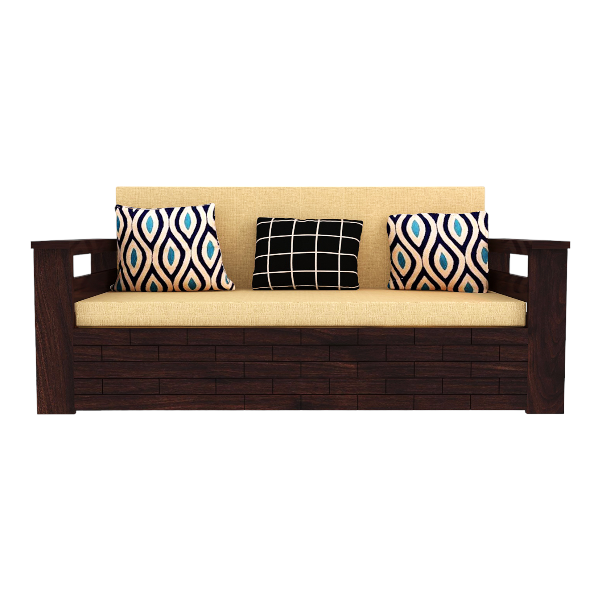 Nismaaya Indus 3 Seater Sofa Cum Bed Sheesham Wood